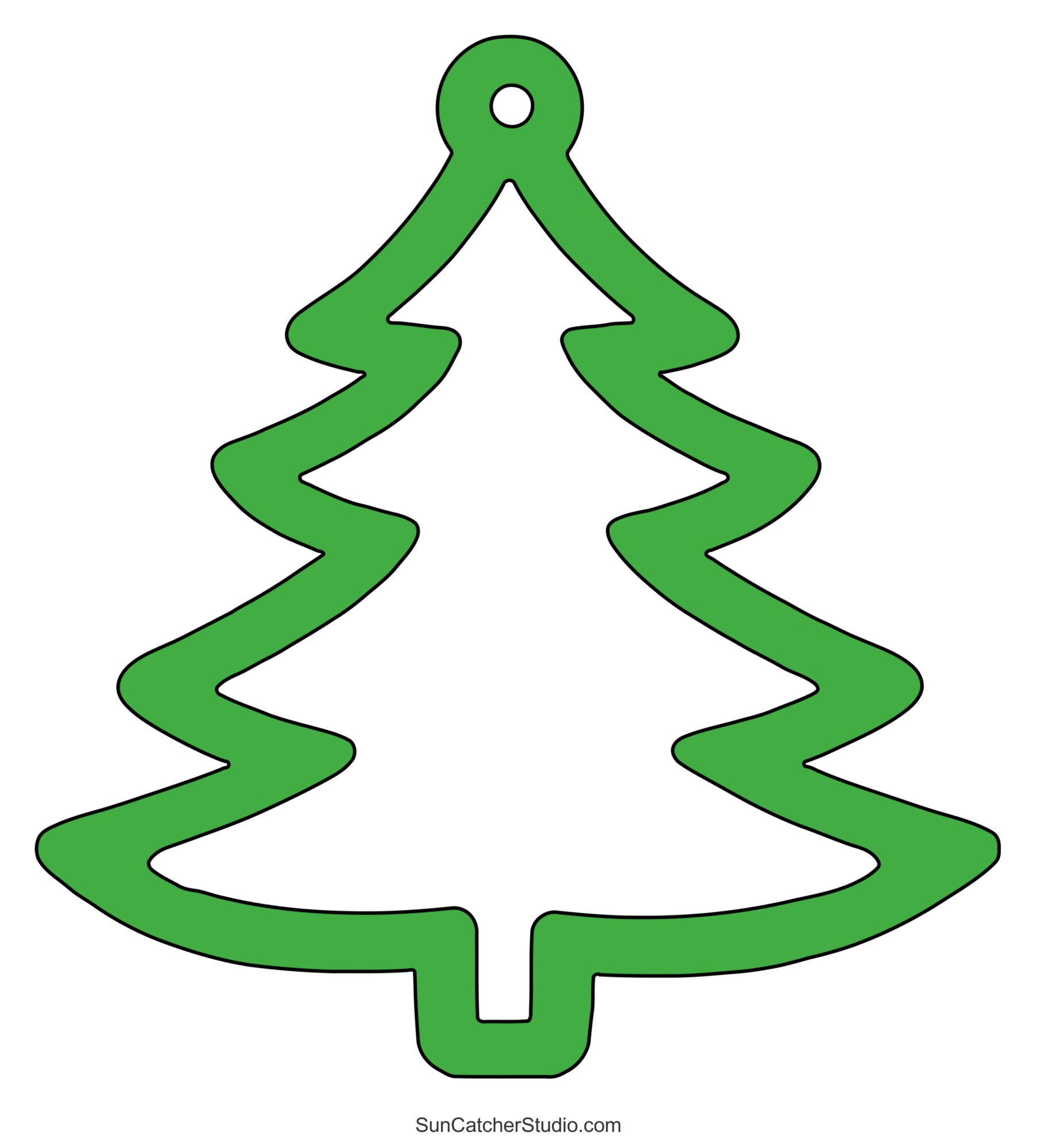 christmas tree templates and stencils (free printable patterns